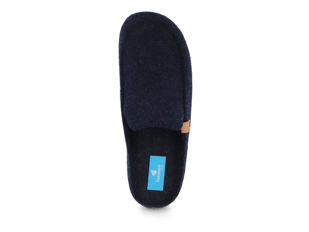 Varomed vital Men Slippers 'Alexander' in navy blue, top view