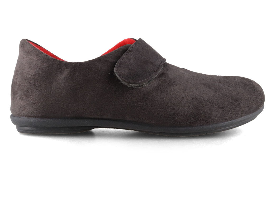 Varomed vital Binti dark gray knit slipper, outer side view