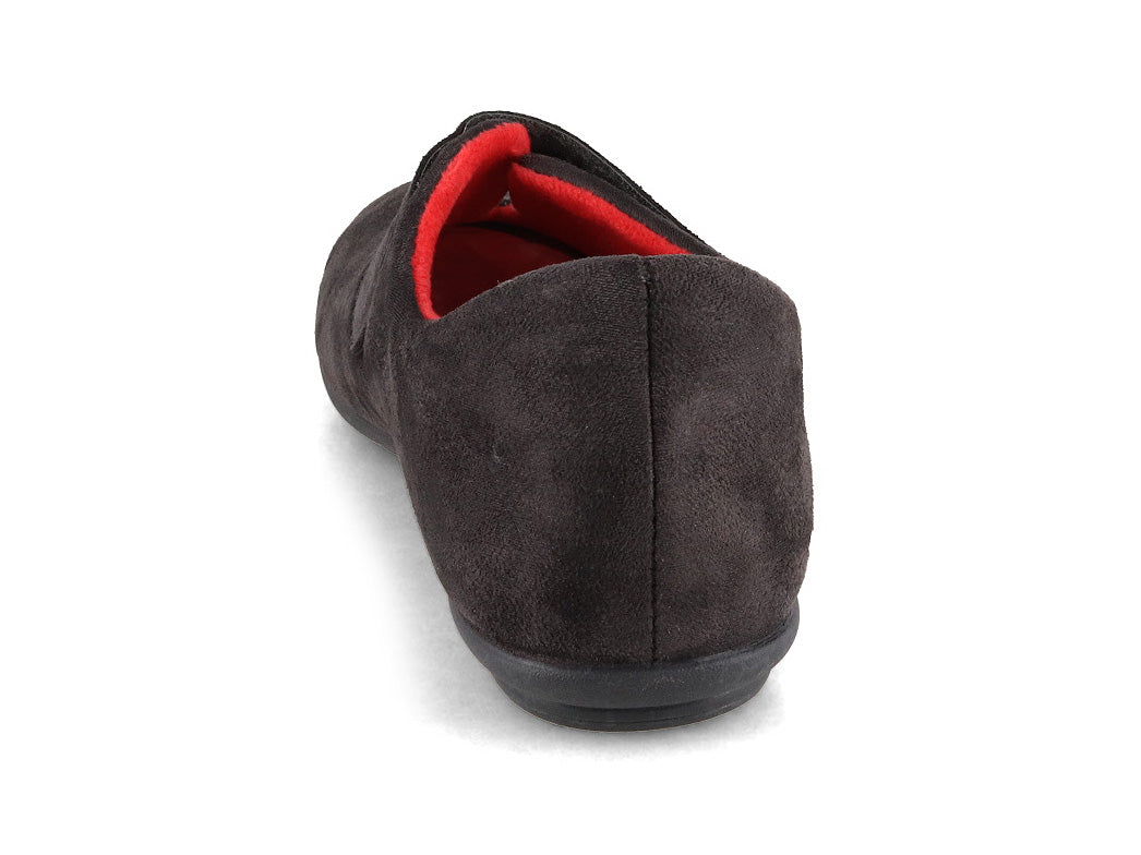 Varomed vital Binti dark gray closed-back slipper, heel view