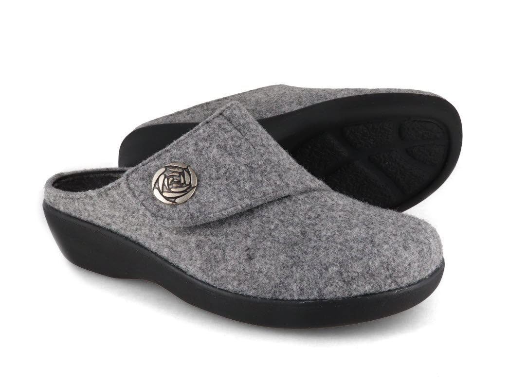 1 Berkemann-BERKOFLEX-Women-Velcro-Clogs-Teresa-light-gray #farbe_Gray