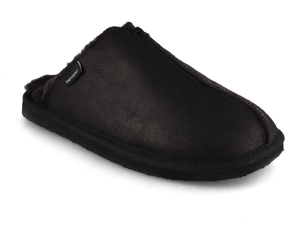 SHEPHERD-Hugo-Mens-Shearling-Slippers-black #farbe_Black