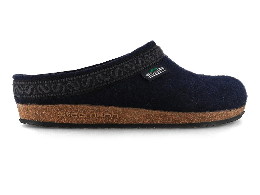Stegmann Original 108 Wool Clogs, Navy, side view
