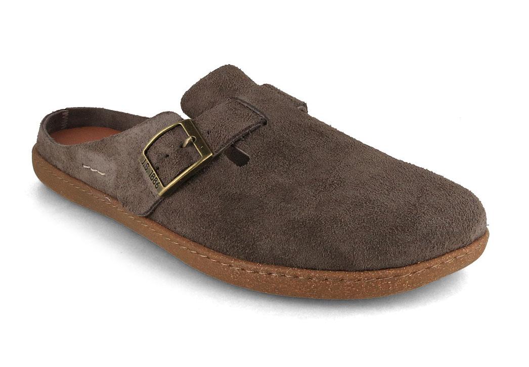 Josef Seibel Jimmy 01 showing a fango-brown suede upper with an adjustable buckle strap