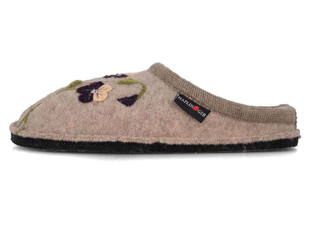 1 HAFLINGER-Women-Boiled-Wool-Slippers-Flair-Viola-beige #farbe_Beige