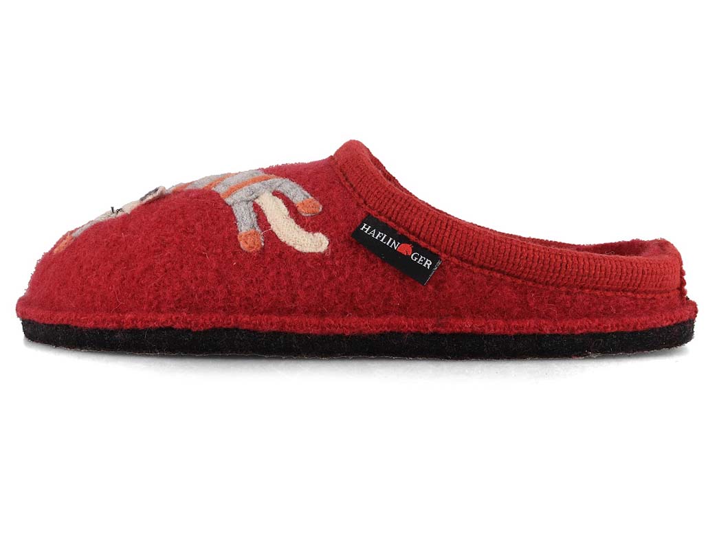 1 HAFLINGER-Women-Wool-Slippers-Flair-Choupette-burgundy #farbe_Red