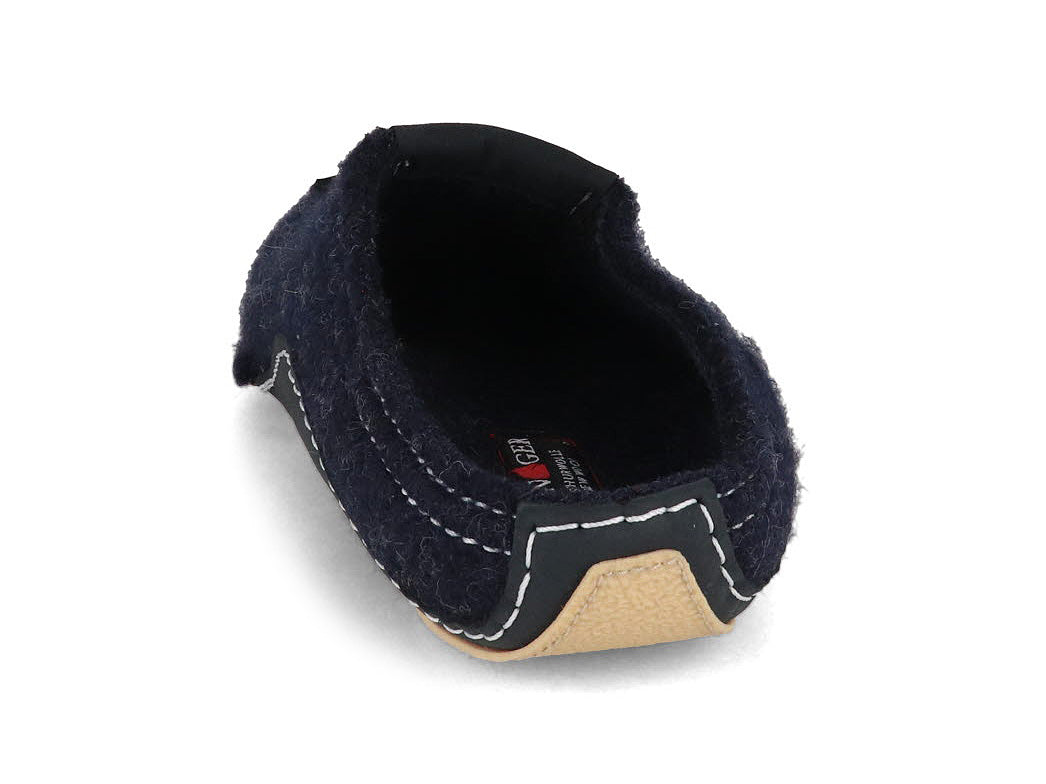 1 HAFLINGER-Unisex-Boiled-wool-Slippers-Pocahontas-captain-blue #farbe_Blue