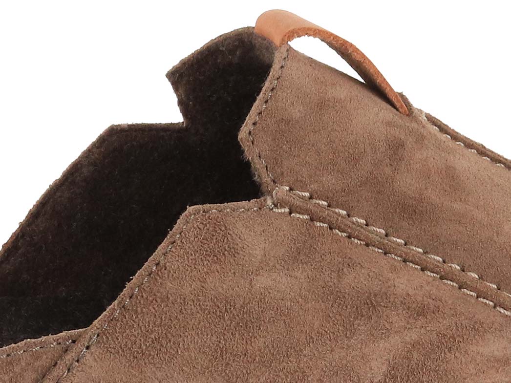 Josef Seibel Vince Men's Leather Clogs, Taupe, upper stitching detail