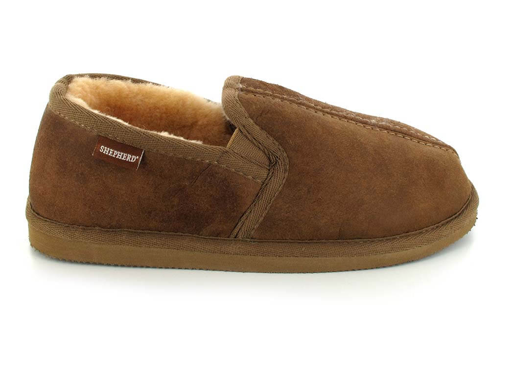 1 SHEPHERD-Men-Lambskin-Slippers-Bosse-antique-cognac #farbe_Brown
