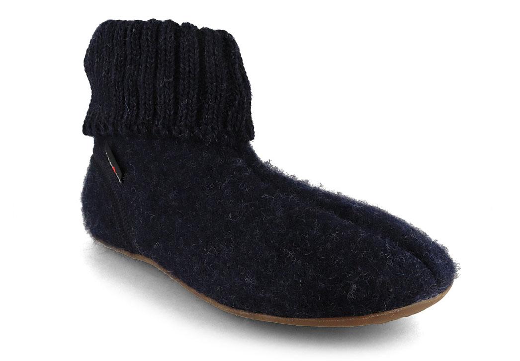 HAFLINGER-Unisex-Slipper-Boots-Everest-Karlo-navy #farbe_Blue