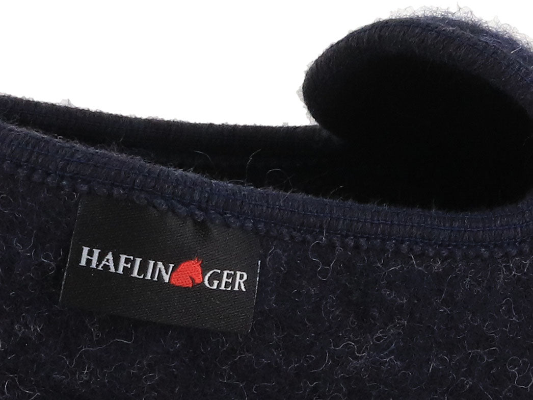 HAFLINGER Everest Charlie Men's Wool Felt Slippers, Navy Blue