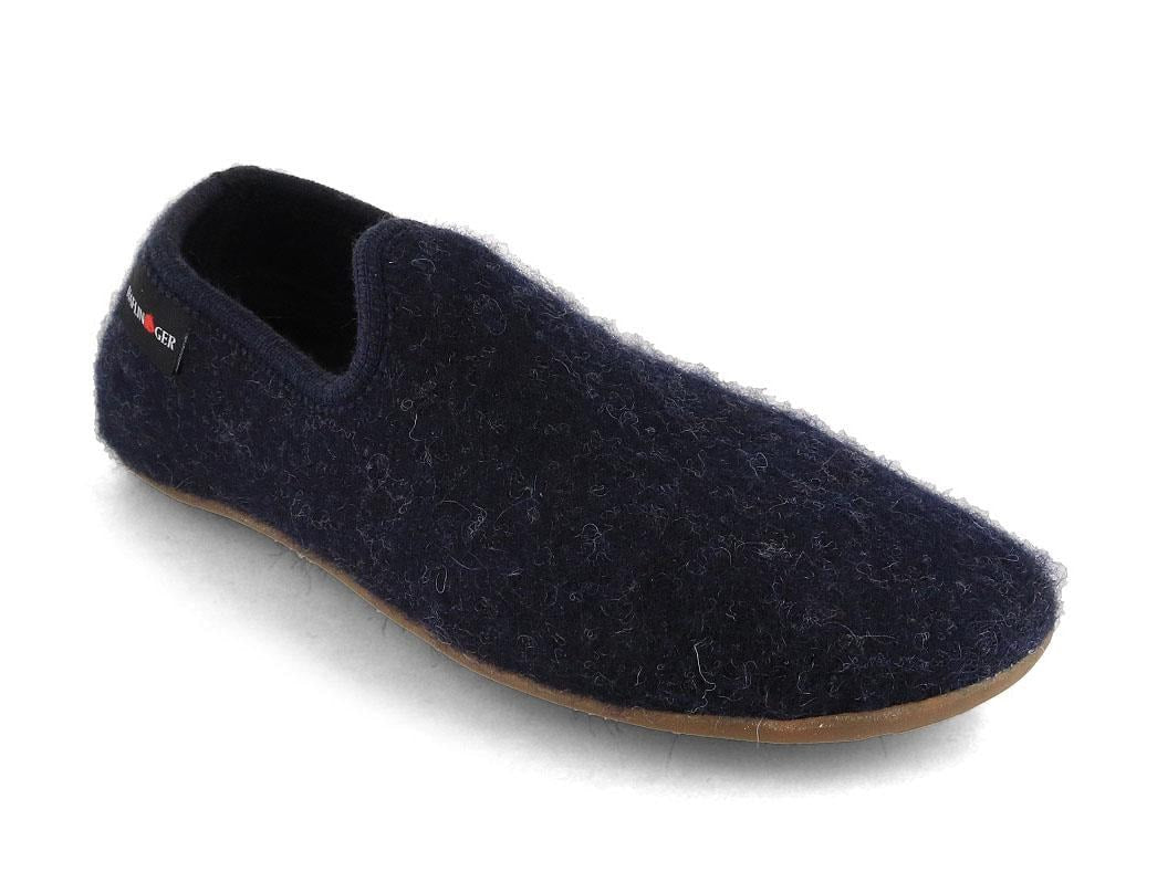 HAFLINGER Everest Charlie navy blue showing a plain navy closed-back felt upper