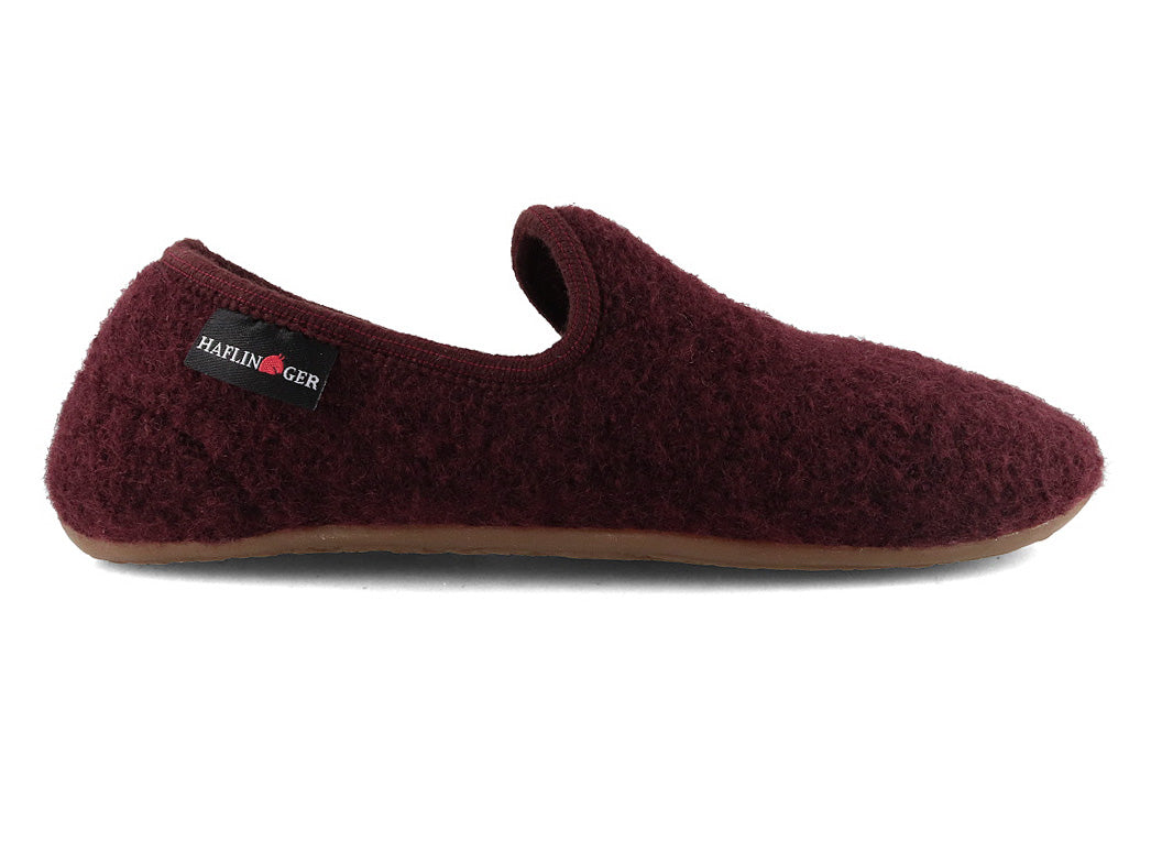 HAFLINGER Everest Charlie Women's Wool Felt Slippers, Bordeaux