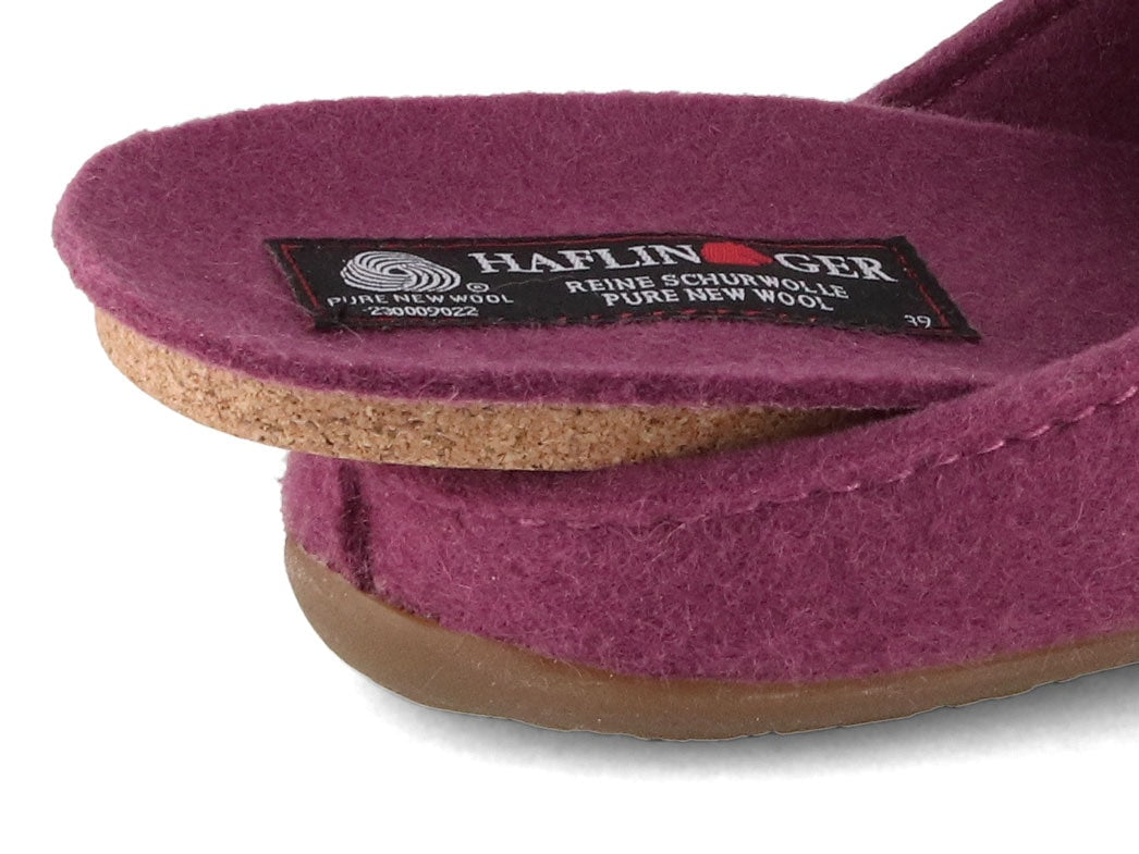 HAFLINGER Everest Fundus Women's Wool Felt Slippers, Heather Rose