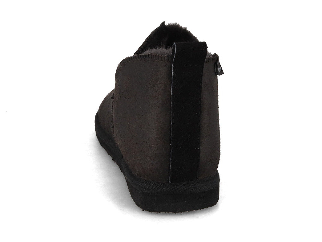 SHEPHERD Women Lambskin Boots 'Annie' in matt black, rear three-quarter view; overhead top-down
