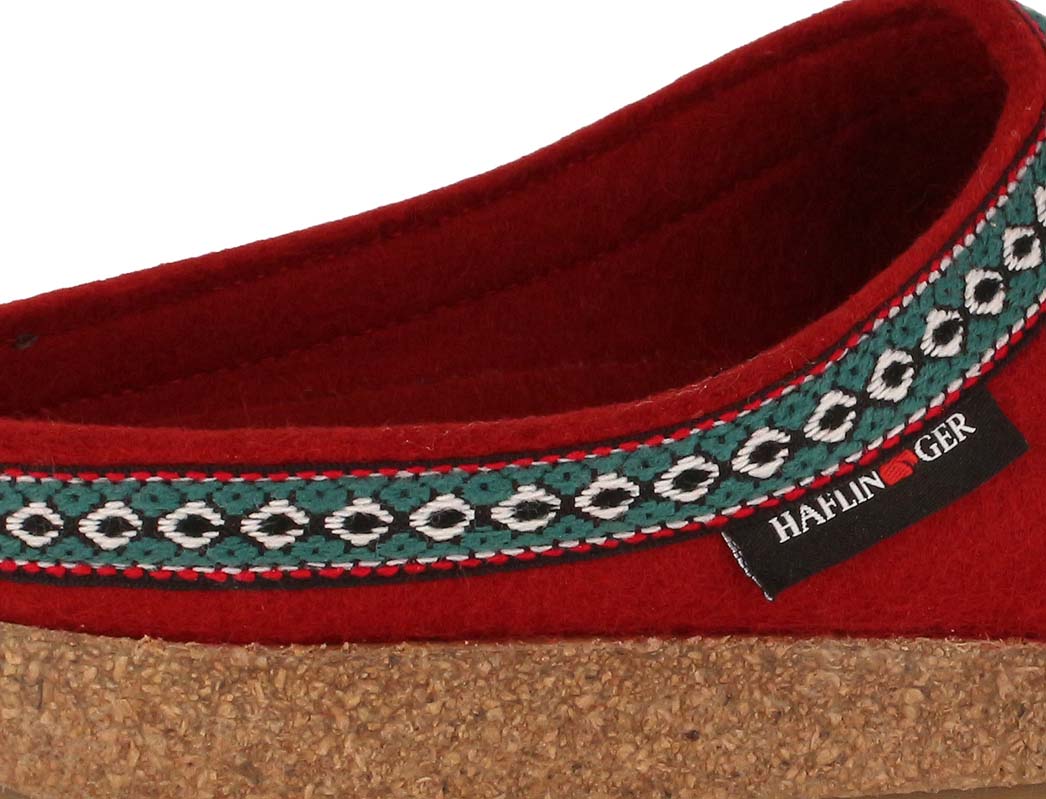 1 HAFLINGER-Women-Felt-Clogs-Grizzly-Franzl-ruby #farbe_Red
