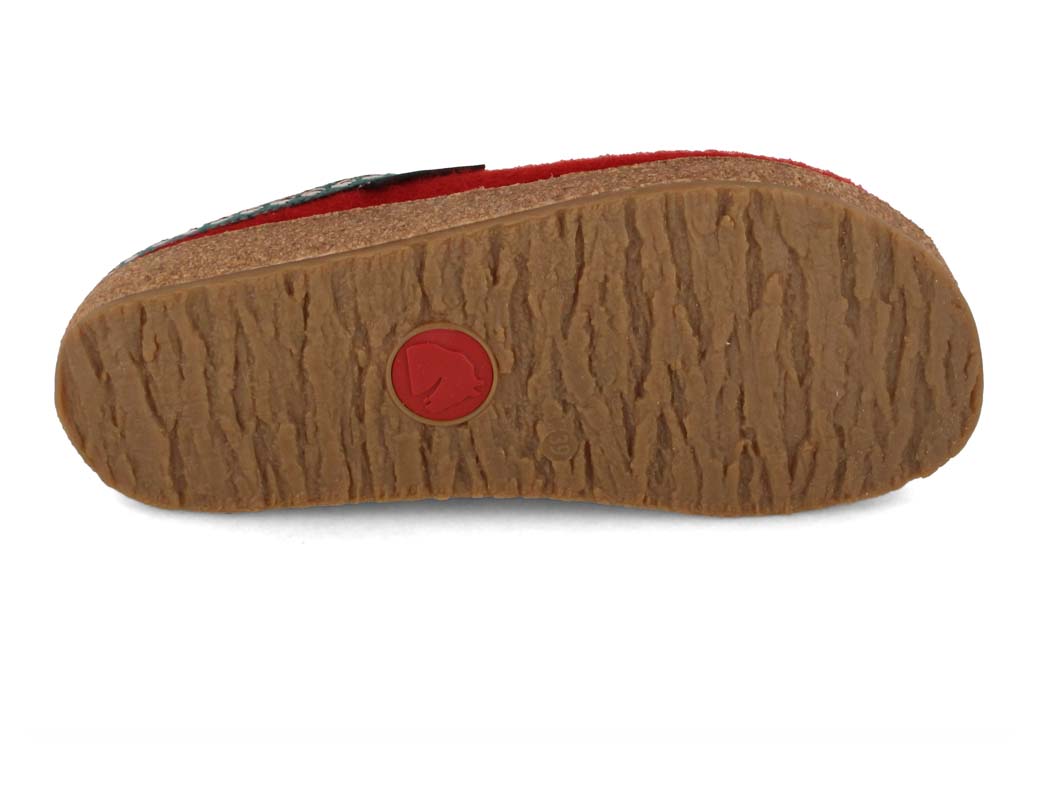 1 HAFLINGER-Women-Felt-Clogs-Grizzly-Franzl-ruby #farbe_Red