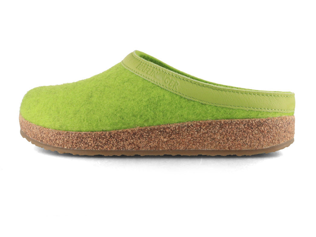 HAFLINGER Grizzly Torben Wool Clogs, Canary Green