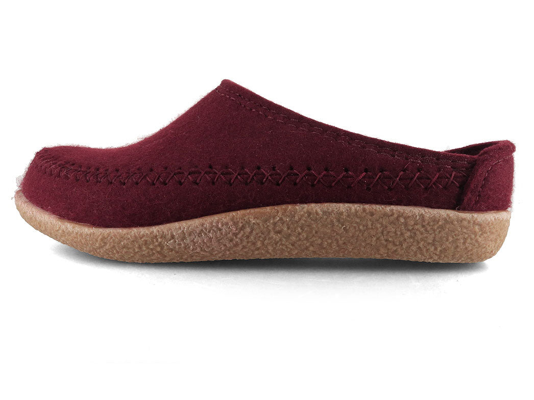 HAFLINGER Blizzard Credo Felt Clogs for Women, Bordeaux