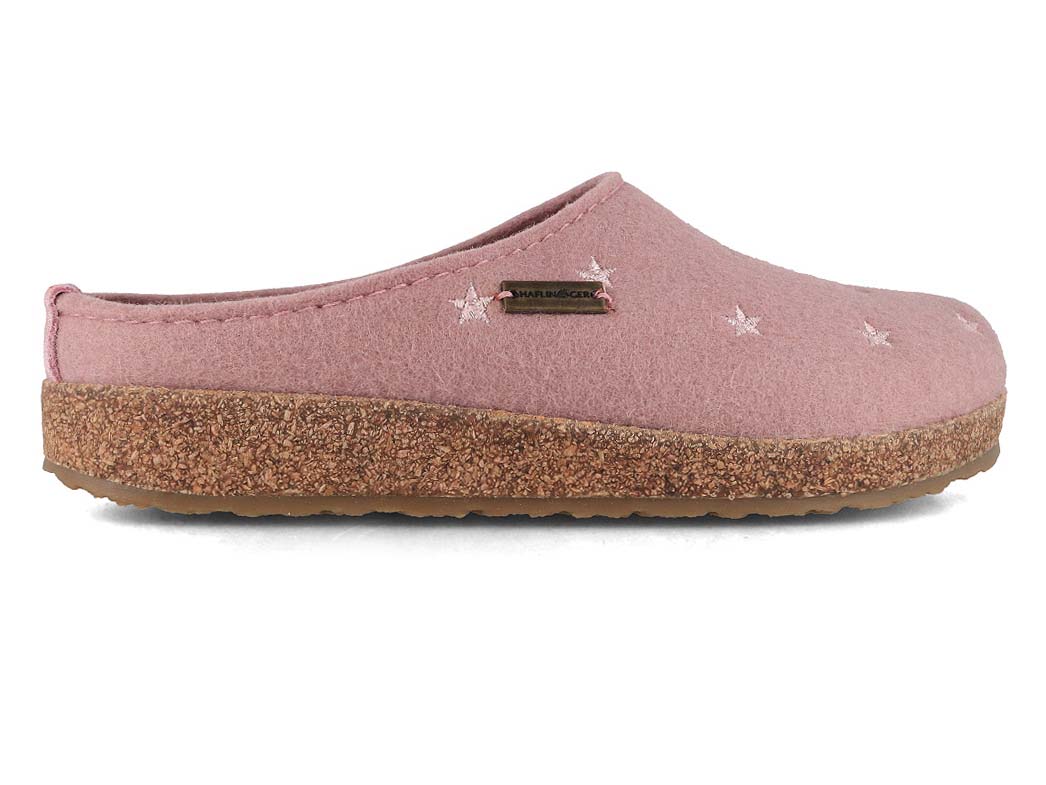 1 HAFLINGER-Women-Felt-Clogs-Grizzly-Stelline-rosewood #farbe_Pink