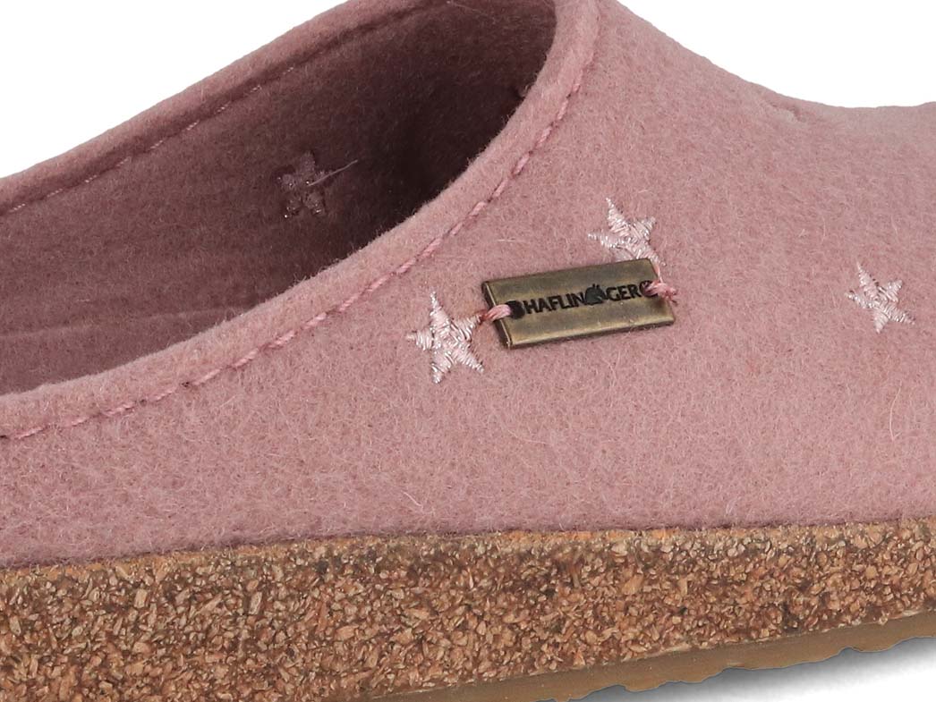 1 HAFLINGER-Women-Felt-Clogs-Grizzly-Stelline-rosewood #farbe_Pink