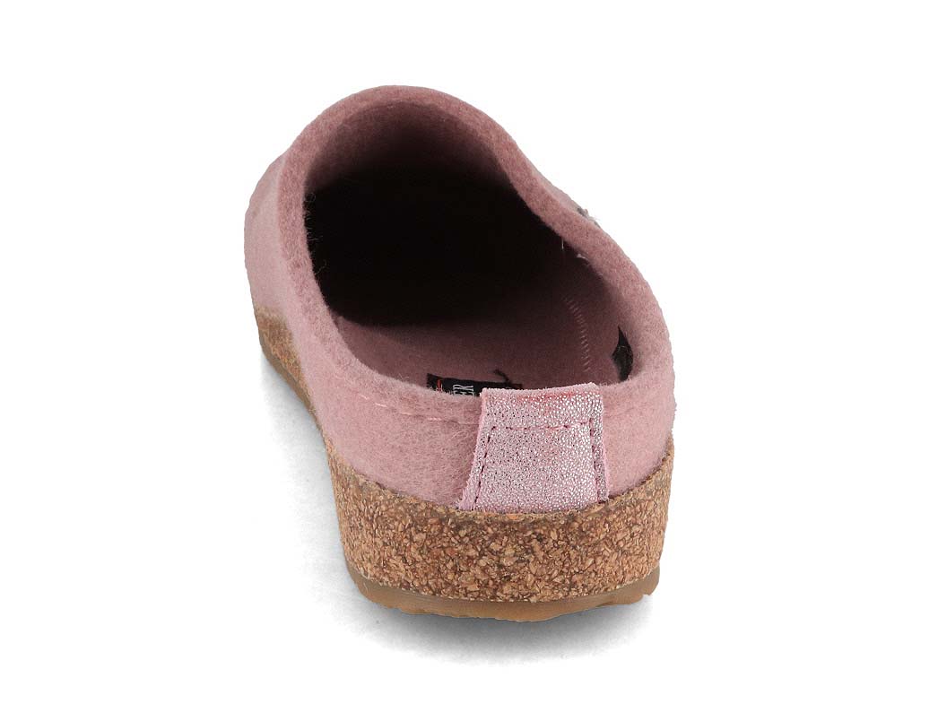 1 HAFLINGER-Women-Felt-Clogs-Grizzly-Stelline-rosewood #farbe_Pink