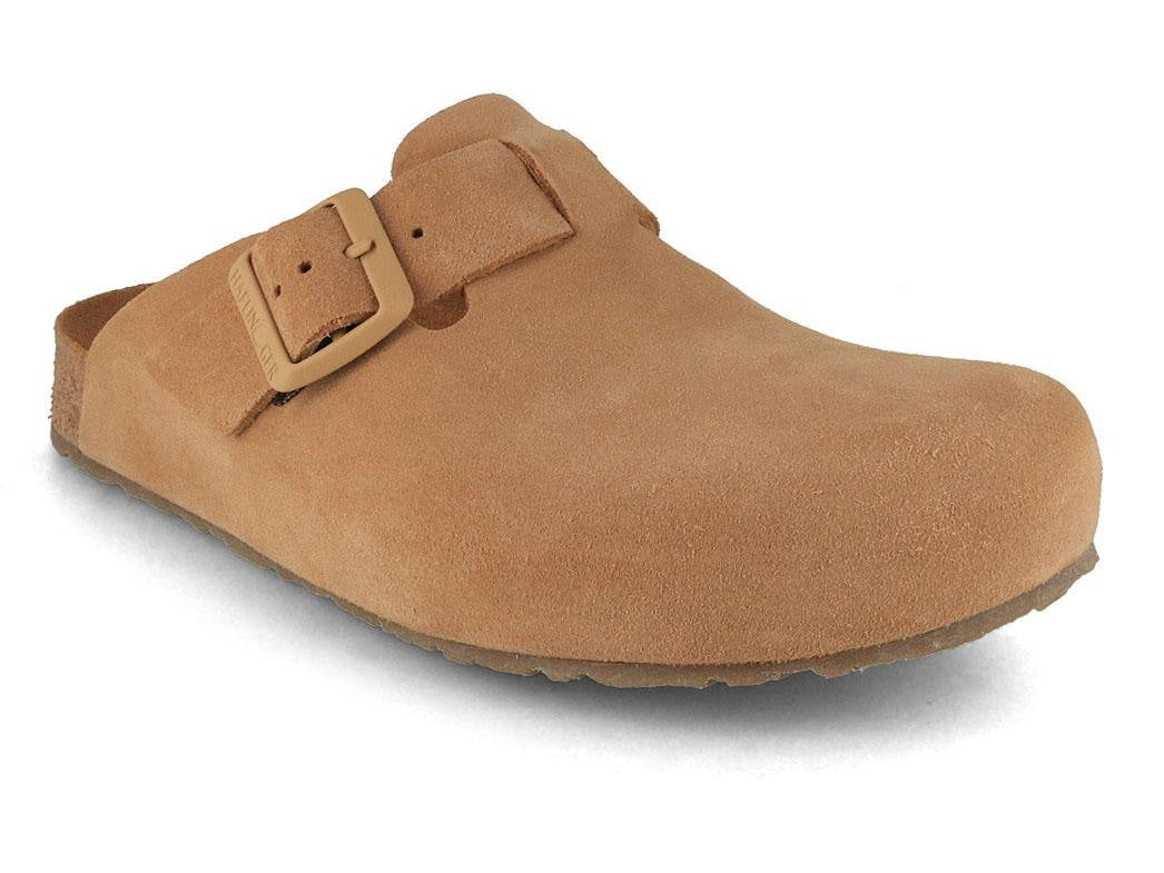 HAFLINGER Porto showing a warm sand-colored leather upper with two adjustable buckles