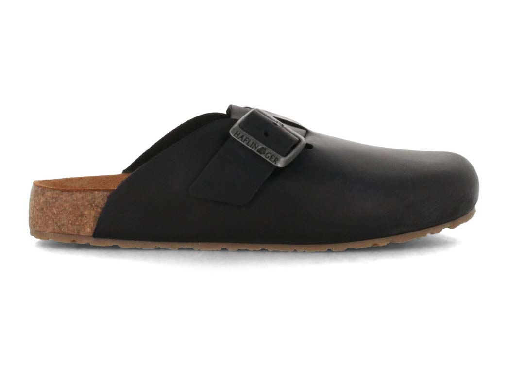 1 HAFLINGER-Men-Women-Leather-Clogs-Porto-black #farbe_Black