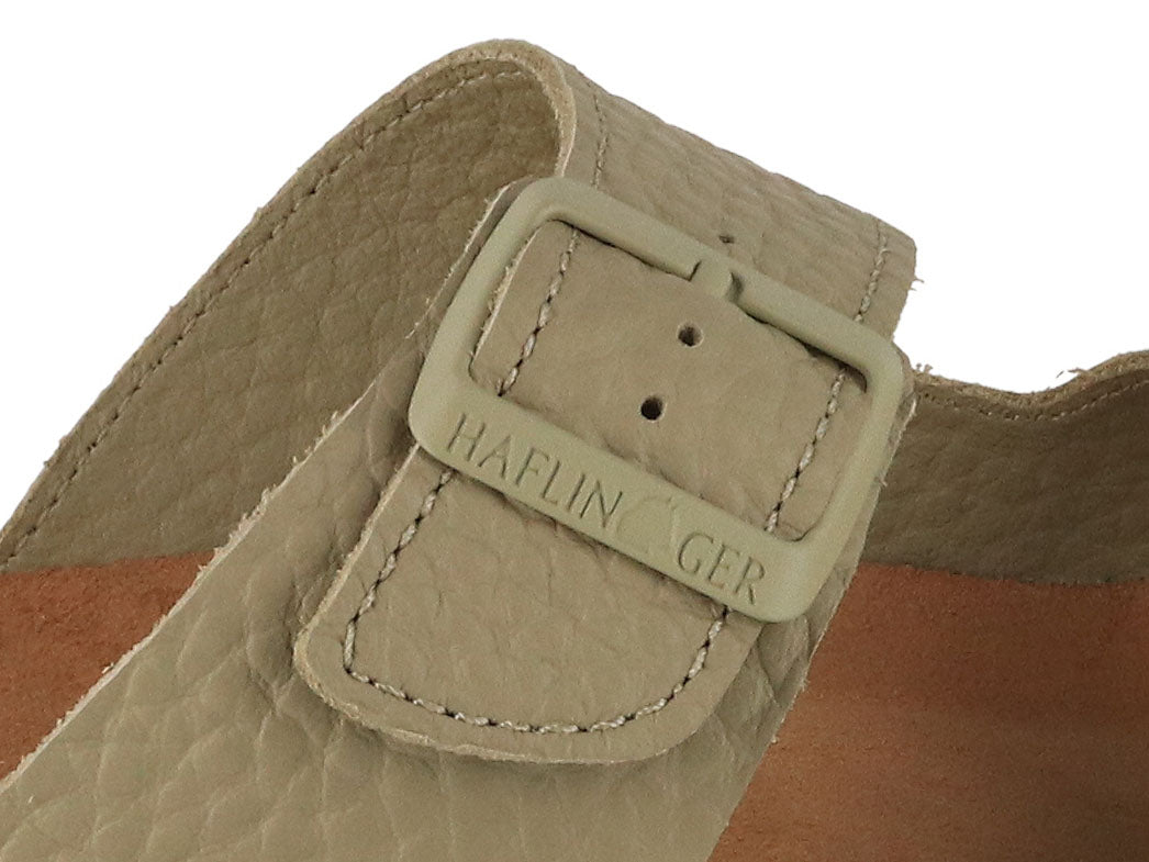 HAFLINGER Bio Bonnie Leather Sandals for Women, Sage Green