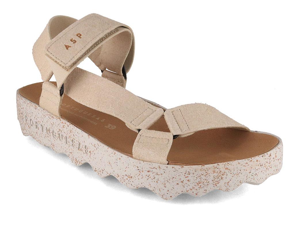 ASPORTUGUESAS Clew sandals with nude-beige suede-look straps, a rear strap and an open toe