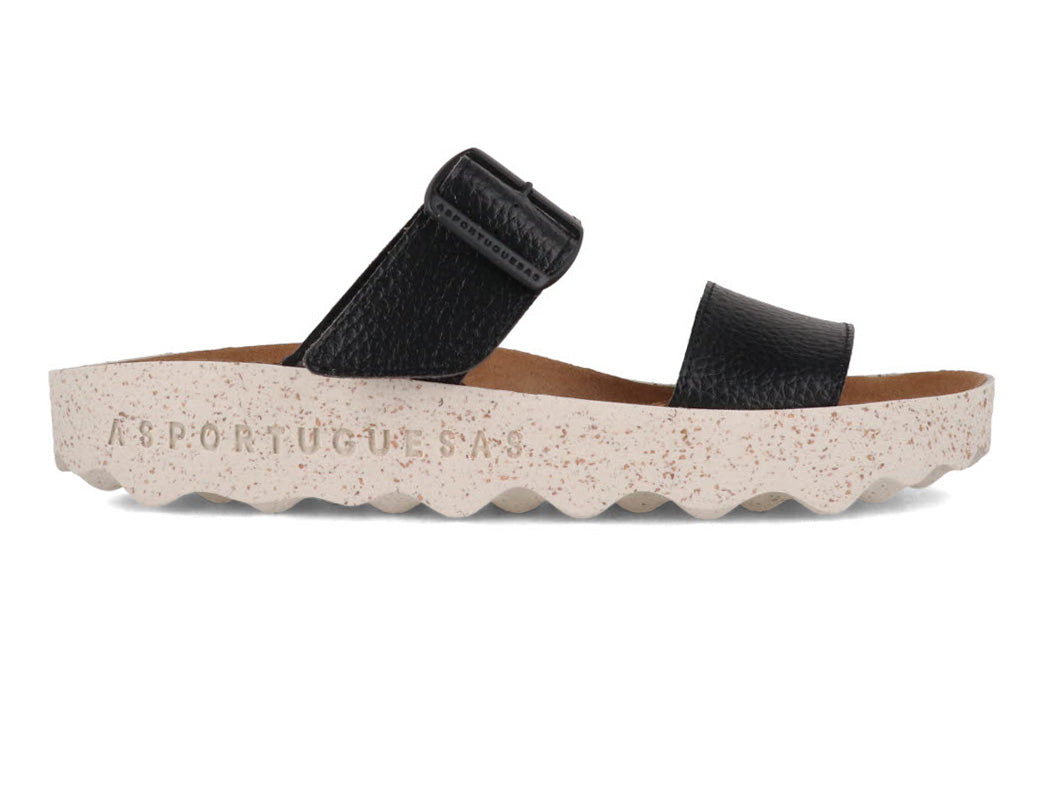 Black City Line Coly sandal in left side profile