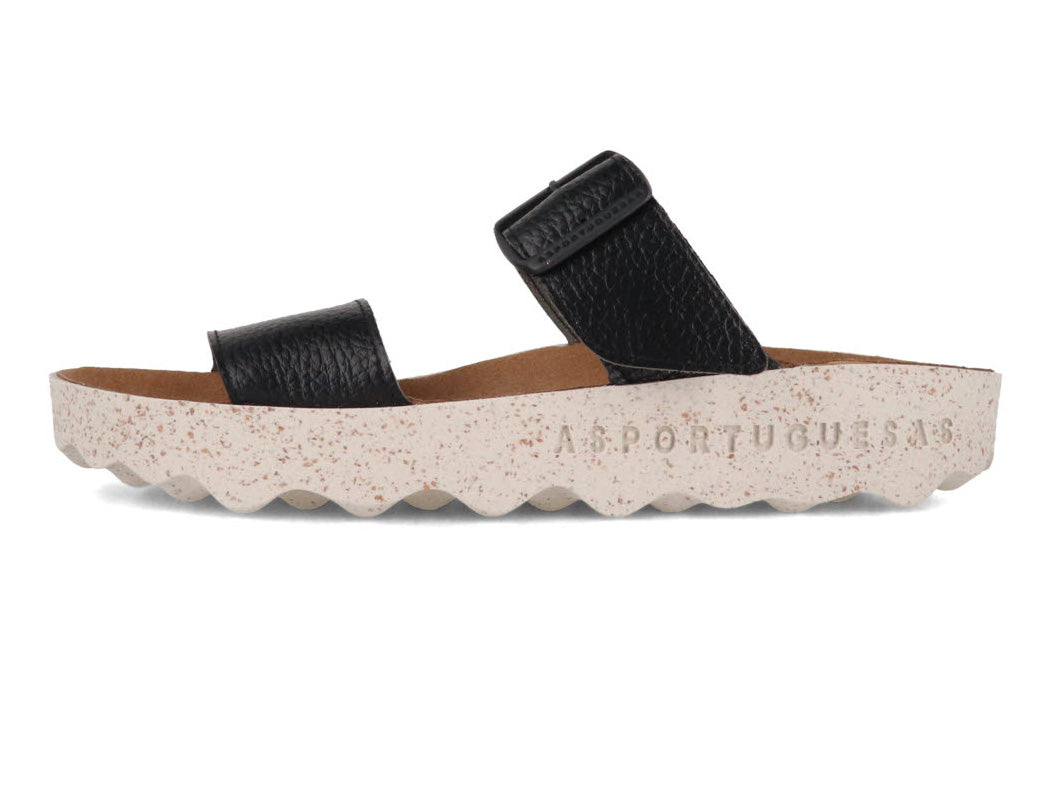 Black City Line Coly sandal in right side profile