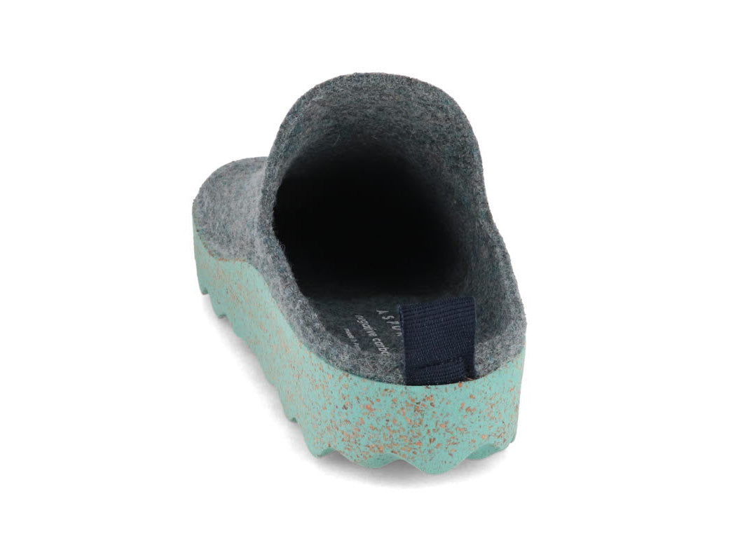 1 ASPORTUGUESAS-Women-Felt-Clogs-Come-gray-blue #farbe_Green