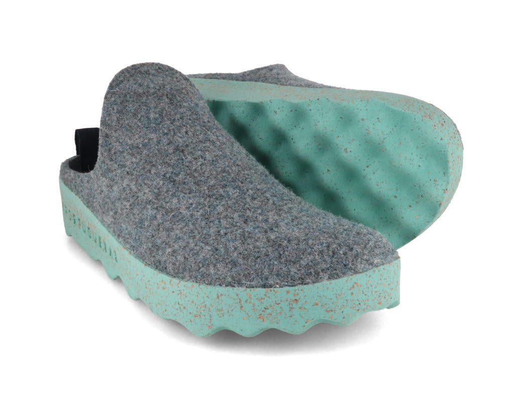 1 ASPORTUGUESAS-Women-Felt-Clogs-Come-gray-blue #farbe_Green