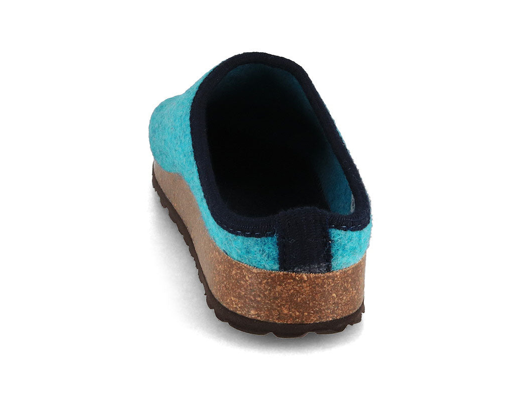 1 Tuffeln-Comfort-Unisex-Tyrolean-Vegan-Felt-Clogs-turquoise #farbe_Teal