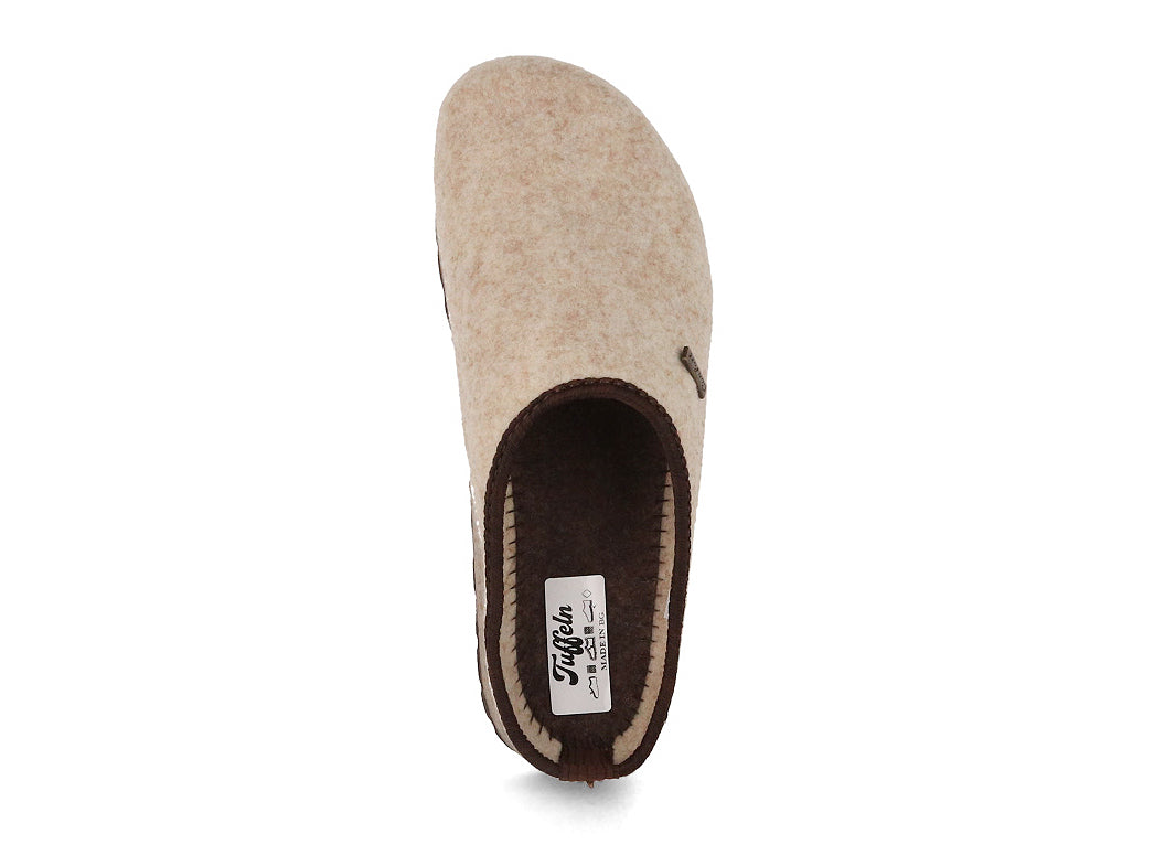 1 Tuffeln-Comfort-Women-Tyrolean-Vegan-Felt-Clogs-beige #farbe_Beige