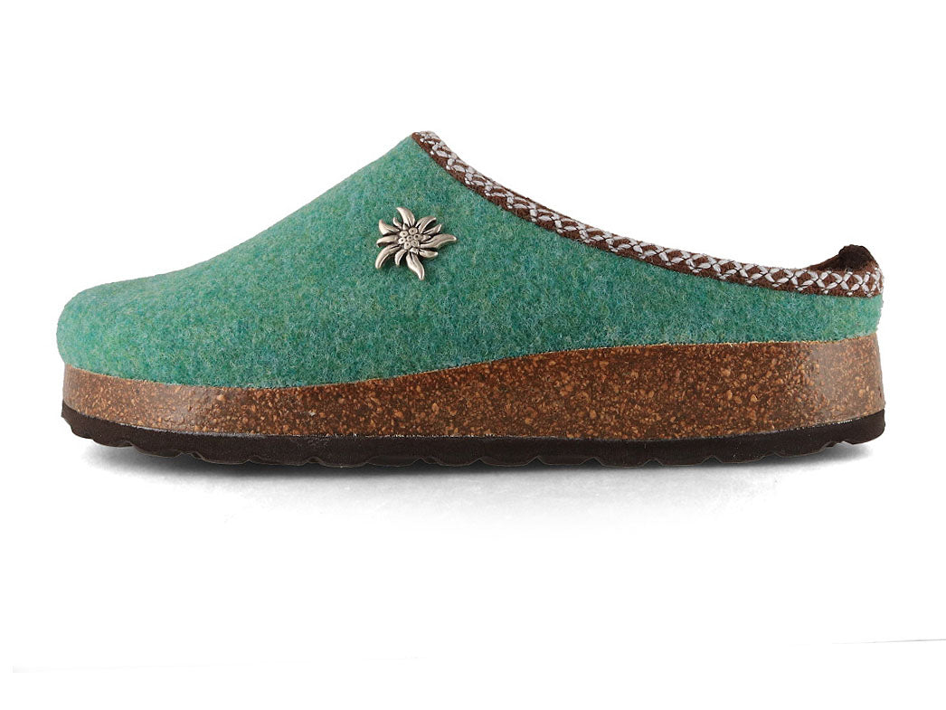 1 Tuffeln-Felt-Clogs-for-Women-Edelweiss-green #farbe_Green