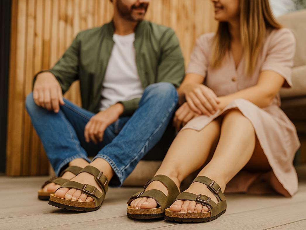 1 Tuffelns-Classic-TwoStrap-SoftCork-Leather-Sandals-Fhr-green #farbe_Green