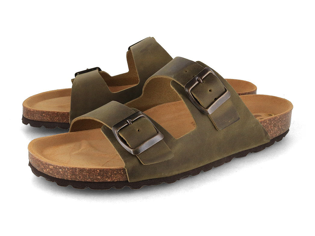 1 Tuffelns-Classic-TwoStrap-SoftCork-Leather-Sandals-Fhr-green #farbe_Green