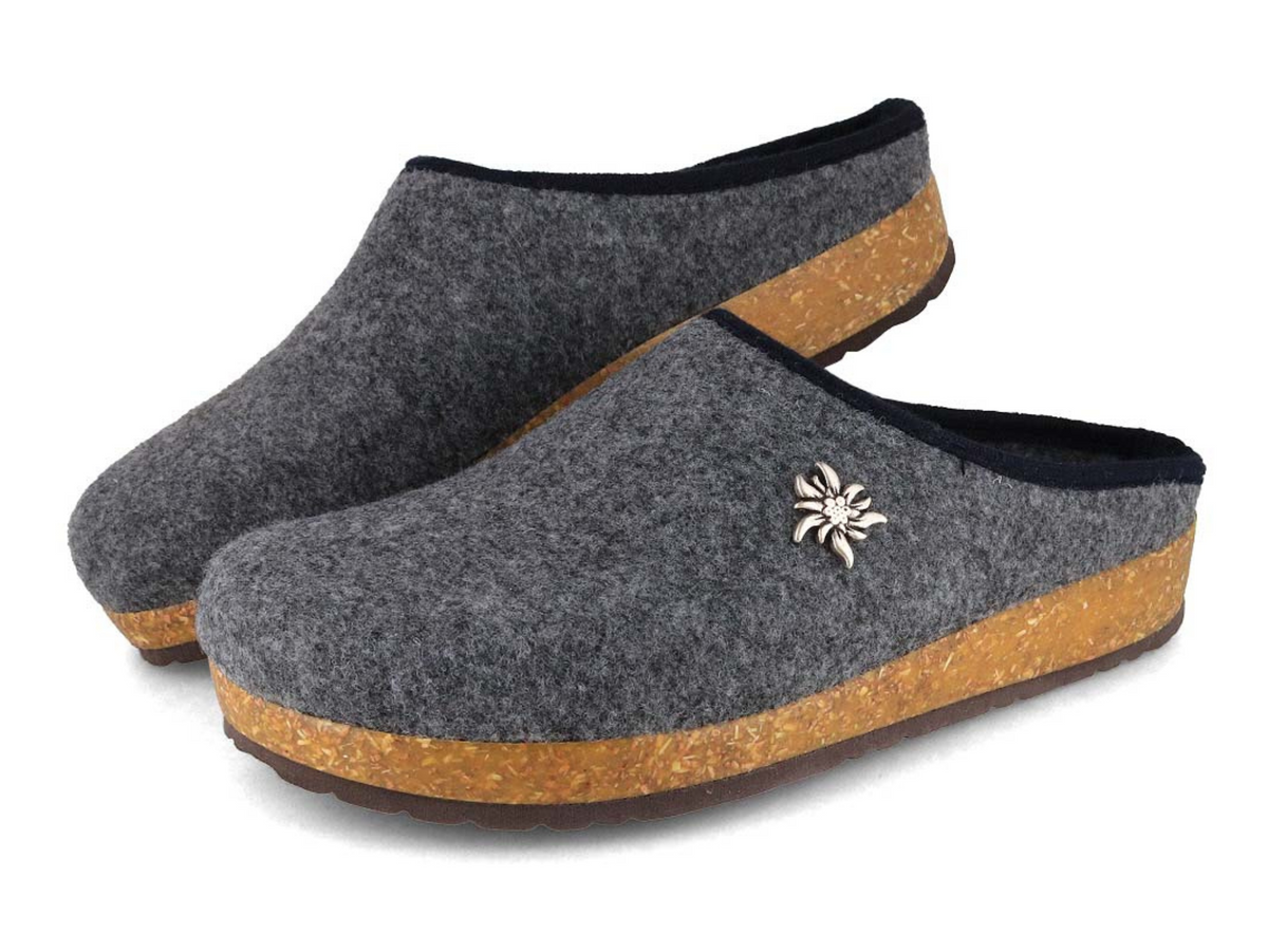 Tuffeln Edelweiss Vegan Felt Clogs, Purple