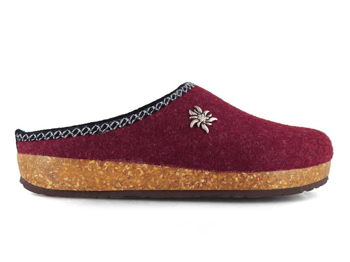 Tuffeln Edelweiss Vegan Felt Clogs, Purple