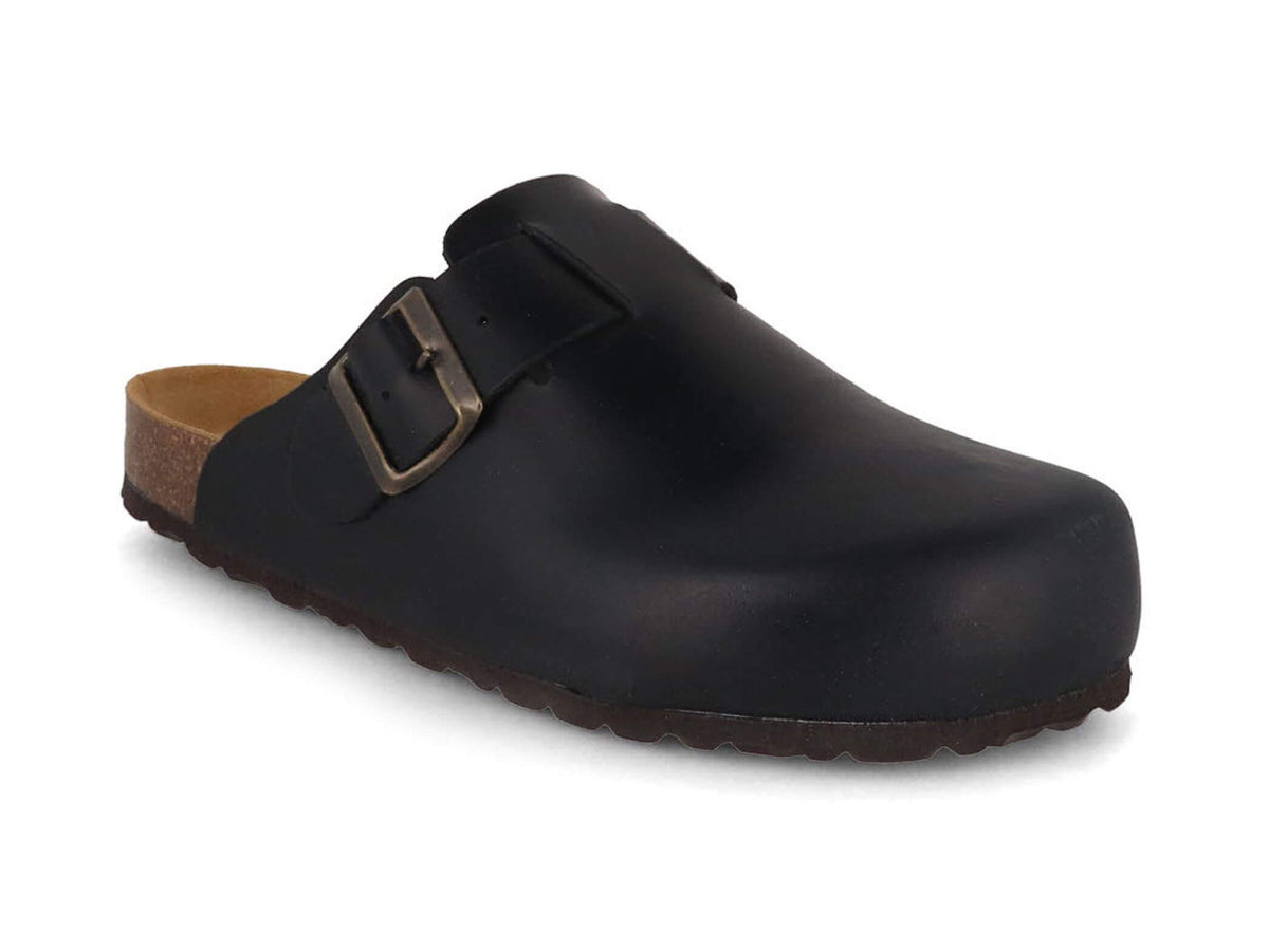 Tuffeln Helgoland Leather Clogs, Anthracite