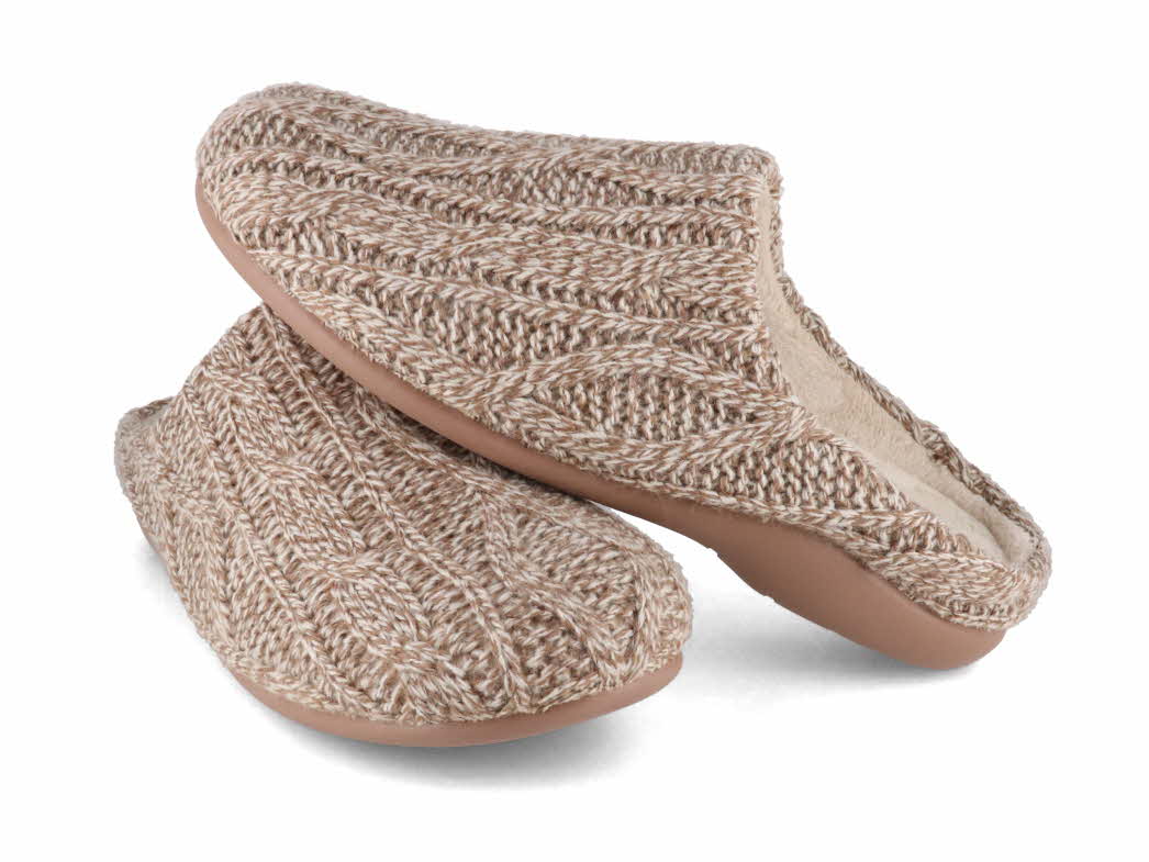 1 Varomed-vital-Women-Knitted-Slippers-Antonie-beige #farbe_Beige