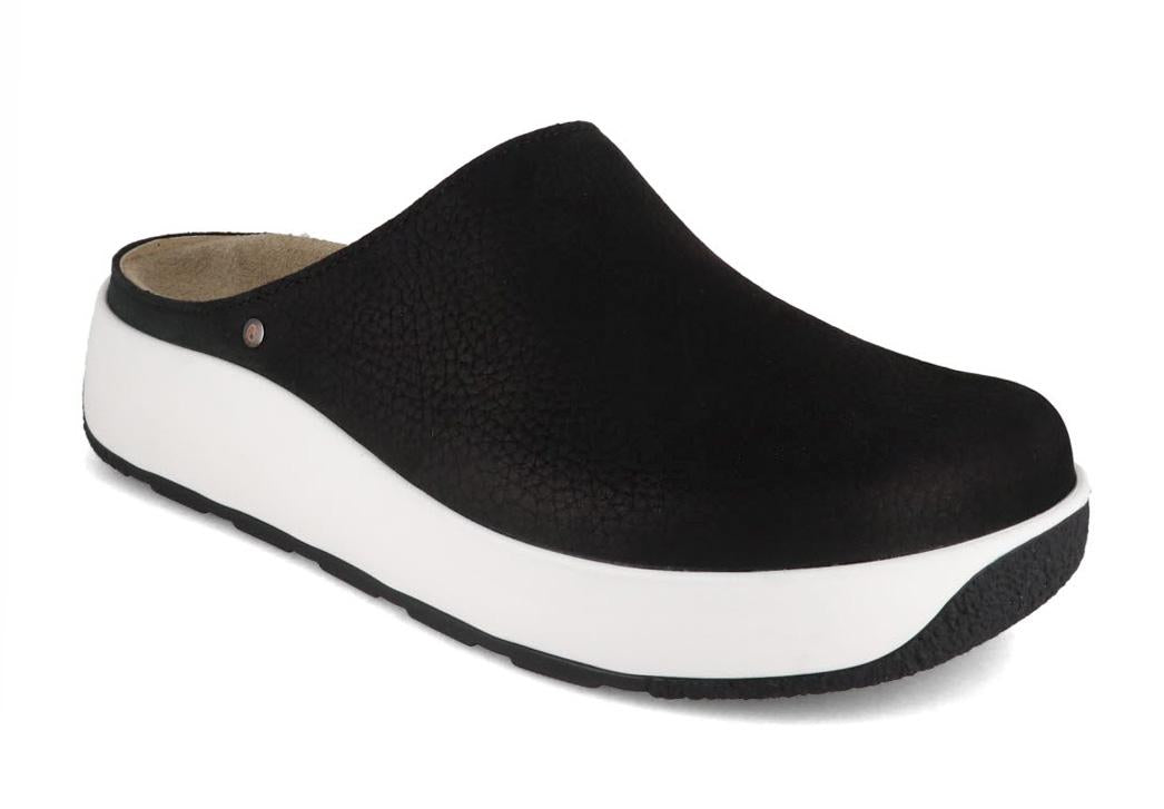 Berkemann-BERKOFLEX-Women-Nubuck-leather-Clog-Ella-matt-black #farbe_Black