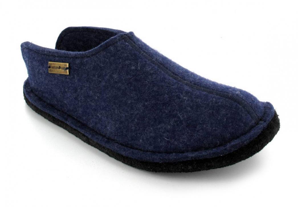 HAFLINGER-Felt-Slippers--Flair-Smily-Denim #farbe_Blue