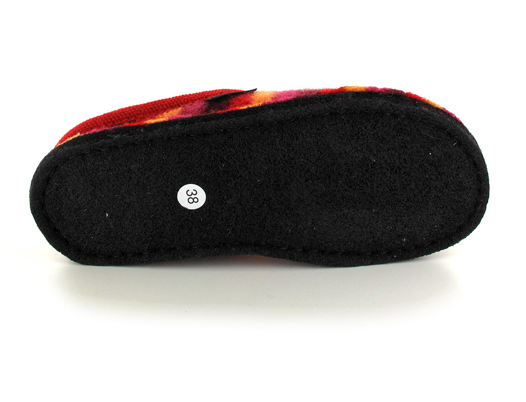 haflinger-softsole-wool-scuffs #color_red striped