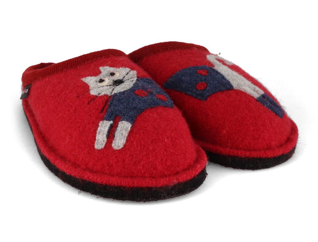 HAFLINGER-Slipper--Flair-Cucho-paprika #farbe_Red