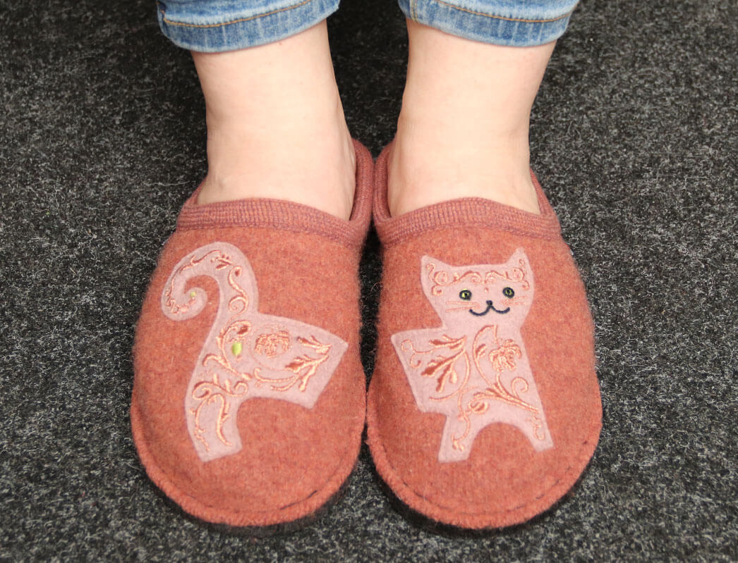 1 HAFLINGER-Slipper--Flair-Lissy-Copper #farbe_Bronze
