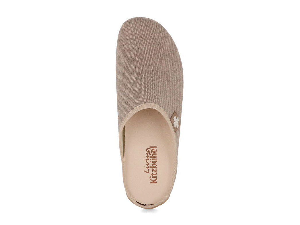 1 Living-Kitzbuehel-Women-Cotton-Slippers-Swiss-Cross-Linen #farbe_Beige