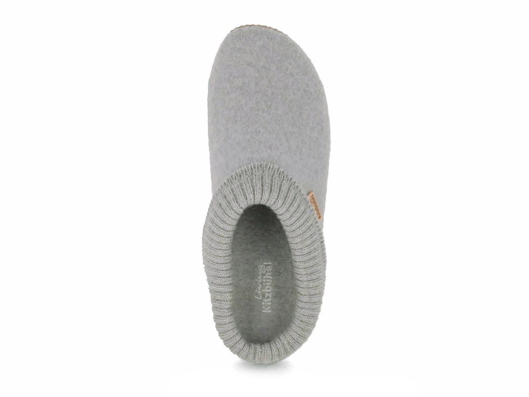 1 Living-Kitzbuehel-Womens-Slippers-With-A-Knitted-Cuff-light-gray #farbe_Grey