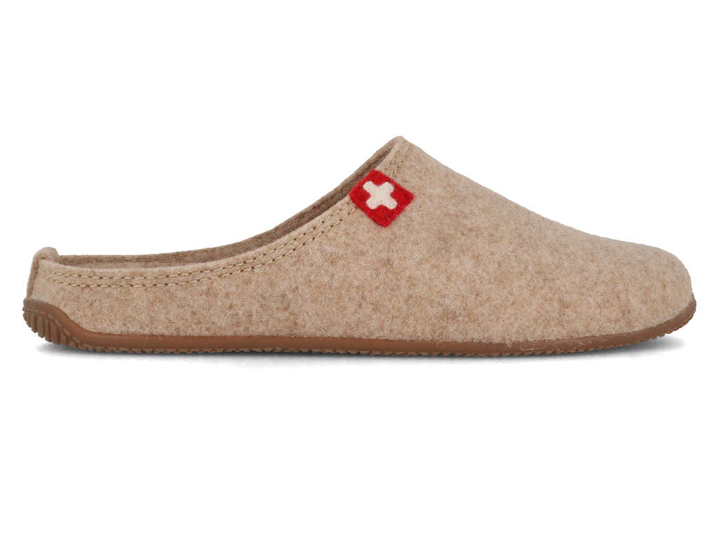 1 LIVING-KITZBHEL-Women-Felt-Slippers-Swiss-Cross-camel #farbe_Beige